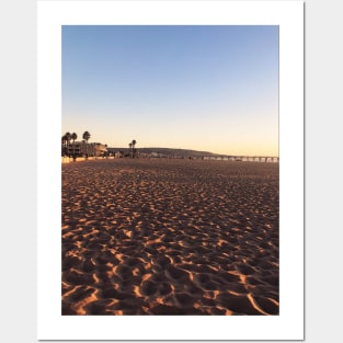 Dusk at Hermosa Beach, California Posters and Art